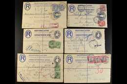 7901 REGISTERED MAIL 1895-1937 Accumulation Of Registration Stationery Envelopes, Most With Stamps Added And Addressed T - Unclassified