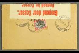 7922 1918 CENSORED COVER FROM MALAYA 1918 (11 Mar) "Herbert Busch" Cover From Kuala Lumpur To Karibib, Bearing On The Fl - South West Africa (1923-1990)