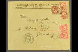 7924 1920 (15 Nov) Printed Env To Germany Bearing 1d Pair And 1½d X3 Union Stamps Tied By "WINDHUK" Cds Cancels, Putzel  - South West Africa (1923-1990)