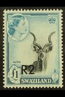 7989 1961 R2 On £1 Kudu, Type II Surcharge At Bottom, SG 77b, Never Hinged Mint. For More Images, Please Visit Http://ww - Swaziland (...-1967)