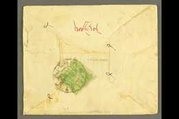 8041 1947 4t Apple- Green Imperf (SG 13Bb, 4 Margins) Tied To Cover By Lhasa Circular Pmk. For More Images, Please Visit - Tibet