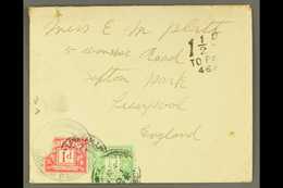 8095 SCARCE COMMERCIAL COVER Circa 1928 Envelope To England Bearing Type II Cachet (SG C2); On Arrival In England Handst - Tristan Da Cunha