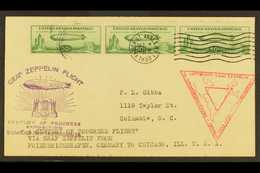 8159 1933 ZEPPELIN COVER 50c Green "Century Of Progress" On Washington DC FDC,  Friederichshafen To Chicago Expo Cover F - Other & Unclassified