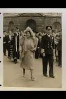 8233 QUEEN ELIZABETH THE QUEEN MOTHER 1945-1947 Interesting Collection Of Large Black & White PRESS PHOTOGRAPHS, Sizes F - Other & Unclassified