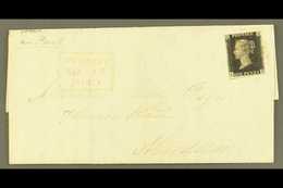 8249 1840 (17 Nov) Entire Letter To Aberdeen Bearing 1d Intense Black 'PD', Plate 2, 4 Margins, Tied By Faint Red MC Pmk - Unclassified