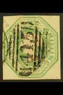 8285 1847-54 1s Green, SG 55, Used With 4 Well Balanced Margins, Light Horizontal Crease Visible From The Reverse. For M - Other & Unclassified