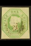 8286 1847-54 1s Pale Green, SG 54, Very Lightly Used Cut Square With 4 Good Margins, A Beautiful Example. For More Image - Other & Unclassified