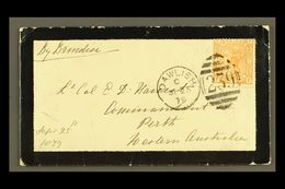 8323 1879 (25 Sept) Mourning Env To The Commandant At Perth, Western Australia Bearing The 1876 8d Orange (SG 156) Tied  - Other & Unclassified