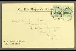 8356 O.W. OFFICIAL 1903 (27 Feb) "On His Majesty's Service / H. M. Office Of Works, Manchester" Envelope Bearing A Pair  - Unclassified