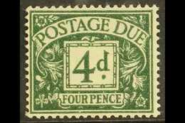 8377 POSTAGE DUE 1937-38 4d Dull Grey-green, Wmk "G VI R", SG D31, Very Fine Never Hinged Mint. For More Images, Please  - Unclassified