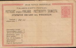 Finland - Postal Stationery Postcard Unused 10 Penni,red   - 2/scans - Enteros Postales