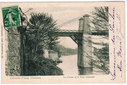 Delcampe - CPA La Roche, Laroche Posay, Le Creuse Et Le Pont Suspendu (pk35740) - La Roche Posay