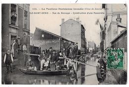 ILE SAINT-DENIS - Rue Du Boccage - Construction D'une Passerelle (inondation Crue De Janvier 1910) - L'Ile Saint Denis
