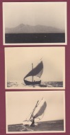 271017A - 3 PHOTOS 1933 1934 - AFRIQUE EGYPTE Golfe De SUEZ MONT SINAI Bateau Voilier Barque - Sues