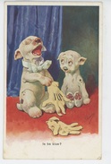 CHIENS - DOG - Jolie Carte Fantaisie Viennoise Chiens "Is He Blue " - Edit. B K W I XXVI - 3 - Hunde