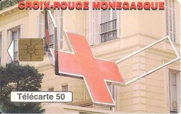 CARTE°-PUBLIC-MONACO-50U-MF48-GEM2-04/98-CROIX ROUGE-Série N° B83433004-UTILISE-BE - Monace