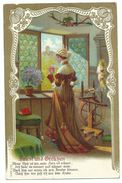 Faust Und Gretchen Gretchen Am Fenster Präge-Litho 1905 Berlin Ortskarte - Fairy Tales, Popular Stories & Legends