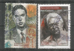 Pere Canturri (Ethnographe De La Culture Et Des Traditions Andorranes), Deux Timbres Oblitérés 1 ère Qualité - Used Stamps