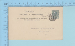 St-Jean Canada Quebec - Entier Postaux - #UX33 ,Duplex Cancel Valeyfield RARE " Nd" Pour La Date Du Cachet - 1903-1954 De Koningen