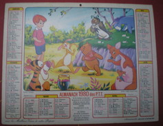 ALMANACH DES PTT (Jean Lavigne)  Année 1980, Walt Disney Production,Winnie L'ourson Et Le Livre De La Jungle N°2. - Grand Format : 1971-80