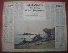 ALMANACH DES POSTES ET DES TÉLÉGRAPHES (Eclipses)  1929 - Bretagne Pointe De Landunvez. - Grand Format : 1921-40