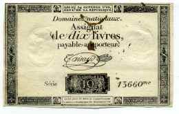 Révolution Française :  ASSIGNAT DE DIX LIVRES / Série N°13660 Du 24 Octobre 1792 - 1701-1800: Precursors XVIII