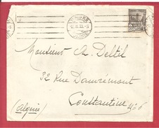 Y&T N°132 TUNIS   Vers  ALGERIE 1933 - Lettres & Documents