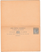 Gambia Halfpenny Victoria - Post-card CP 2 -   Stationery Ganzsache Entier - Gambia (...-1964)