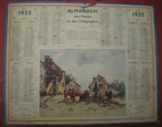 ALMANACH DES POSTES ET DES TÉLÉGRAPHES (oberthur)  1935 -  Aubazine (Corrèze) - Grand Format : 1921-40