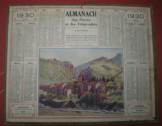 ALMANACH DES POSTES ET DES TÉLÉGRAPHES (oberthur)  1930 -  Amélie Les Bains (illustrateur Jean Paul Fourquin) - Grand Format : 1921-40