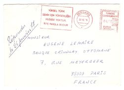 LETTRE TURQUEY TURKIYE TURQUIE EMA BERGAMA 22/12/1976 POUR PARIS FRANCE - 2 Scans - Covers & Documents