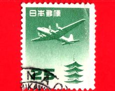 GIAPPONE - Usato - 1953 - Aereo - Pagode - Airmail - 25 P. Aerea - Poste Aérienne