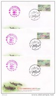 TAIWAN (2015) - ATM First Day Covers - TAIPEI 2015 Stamps Exhibition - Taiwan Trout / Salmon - Endangered Species - Distributori
