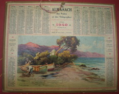 ALMANACH DES POSTES ET DES TÉLÉGRAPHES (oberthur) 1940 -  Bord De La Mer Dans L'Esterel.(lessieux Illustrateur) - Grand Format : 1921-40