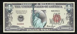 BILLET FANTAISIE COMMEMORATIF . 1000 000  DOLLARS . LIBERTY . - Other & Unclassified