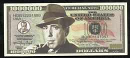 BILLET FANTAISIE COMMEMORATIF . 1000 000  DOLLARS . HUMPHREY BOGART . - Andere & Zonder Classificatie