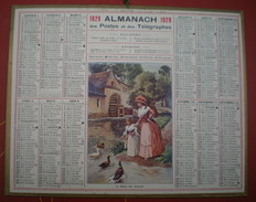 ALMANACH DES POSTES ET DES TÉLÉGRAPHES  1929 - Le Repas Des Canards.(Beuzon Illustrateur) - Grand Format : 1921-40