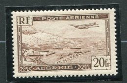 5352a  - ALGERIE    PA 4A * Quasi ** 20Fr Brun  Type II   Avion Survolant La Rade D'Alger     SUPERBE - Poste Aérienne