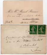 VP11.248 - Enveloppe & CDV - Carte De Visite De Mr & Mme Marcel BRENIER Cafetier à GRENOBLE - Visiting Cards
