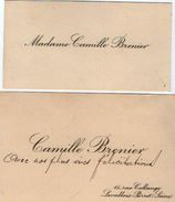 VP11.252 - CDV - Carte De Visite X 2 De Mr & Mme Camille BRENIER à LEVALLOIS PERRET - Visiting Cards