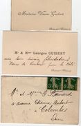 VP11.256 - Enveloppe & CDV - Carte De Visite De Mr & Mme Georges GUIBERT & Vve GUIBERT à BREVES ( Nièvre ) - Cartes De Visite