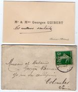 VP11.257 - Enveloppe & CDV - Carte De Visite De Mr & Mme Georges GUIBERT à BREVES ( Nièvre ) - Visiting Cards