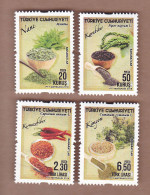 AC - TURKEY STAMP - SPICES THEMED DEFINITIVE POSTAGE STAMPS BLACK PEPPER, RED PEPPER, CUMIN, MINT MNH 18 APRIL 2018 - Nuovi