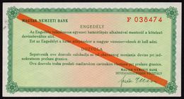 1980's Hungary Foreign Money Currency Exchange Document " Exchange Exemption License For Tourist From Yugoslavia " BANK - Zonder Classificatie