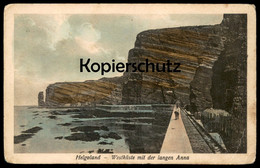 ALTE POSTKARTE HELGOLAND WESTKÜSTE MIT DER LANGEN ANNA Lange Anna Hund Dog Chien Postcard Ansichtskarte AK Cpa - Helgoland