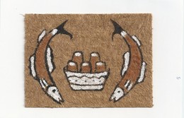 Papoeakunst Op Geklopte Boomschors - Ornament Motief - Brood En Vissen - Irian Jaya - Nieuw Guinea; Indonesie - - Arte Asiatica