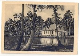 K 190 - Samoa - Lagune U. Kirche V. Safune Auf Savaii, Ungel. - Ehemalige Dt. Kolonien