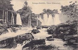 K 46 - Kamerun Sanaga-Südfälle, 1913 Gelaufen, 1 Marke Entfernt, Andere Def. - Ehemalige Dt. Kolonien