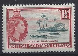 British Solomon Islands 1956   QE II  1.1/2d (*) MH - Salomonen (...-1978)