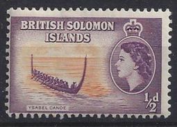 British Solomon Islands 1956   QE II  1/2d (*) MH - Isole Salomone (...-1978)